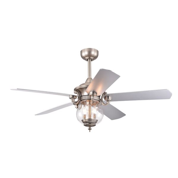 Home Accessories Anisma Anna 28-in 5-Blade 3-Light Polished Nickel Ceiling Fan w/ Remote