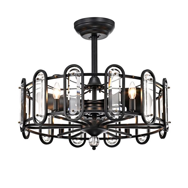 Home Accessories Orchid Porten 26-in Black Lighted Ceiling Fan w/ Metal Drum Shade