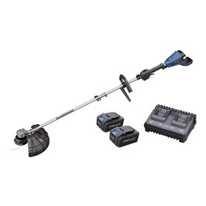 Hyundai 2x20V Lithium-Ion Cordless 15-in String Trimmer Kit w/ 2x 4.0Ah Batteries and 2-Bay Charger