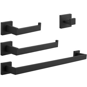 BWE 5-Piece Matte Black Bath Hardware Set