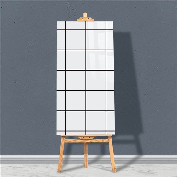 Dundee Deco White, Black 2 ft X 1 ft Peel & Stick Wall Panels, 9.5 sq ft in total