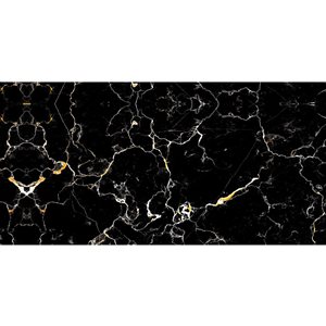 Dundee Deco Black, White, Gold 2 ft X 1 ft Peel & Stick Wall Panels, 9.5 sq ft in total