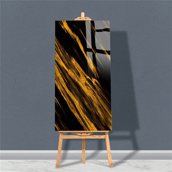 Dundee Deco Black, Gold 2 ft X 1 ft Peel & Stick Wall Panels, 9.5 sq ft in total