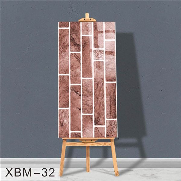 Dundee Deco Pinkish Brown 2 ft X 1 ft Peel & Stick Wall Panels, 9.5 sq ft in total