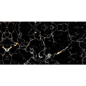 Dundee Deco Black, White, Gold 6-in x 6-in Peel & Stick Wall Panels, Sample