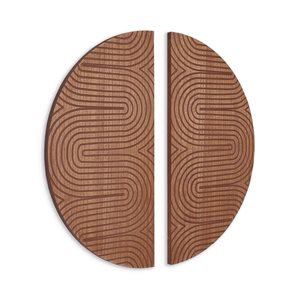 Gild Design House Dane 16 x 32-in Brown Wooden Coastal Style Wall Decor - Set of 2