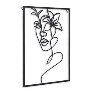 Gild Design House Holly 14 x 20-in Black Metal Woman's Face Wall Decor