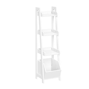 RiverRidge Home 13 W x 45-in H 4-Tier White Composite Kids Ladder Shelf w/ Toy Organizer
