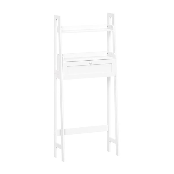 Étagère de rangement au-dessus des toilettes Amery par RiverRidge Home 25 l. x 58 po h. en composite blanc