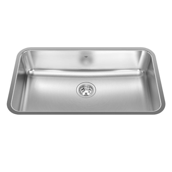 Kindred Steel Queen 30.75-in L x 17.75-in W x 8-in D Undermount Single Bowl Stainless Steel Kitchen Sink