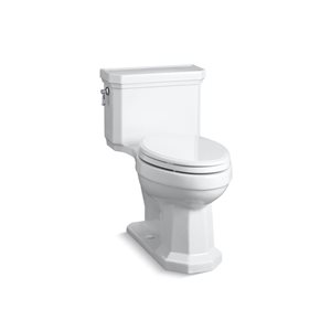 Toilette allongée monobloc Kathryn de KOHLER surélevée 4,8 LPC, blanc