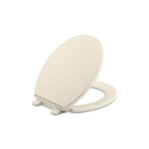 KOHLER Brevia Off-White Round Toilet Seat with Q2 Advantage