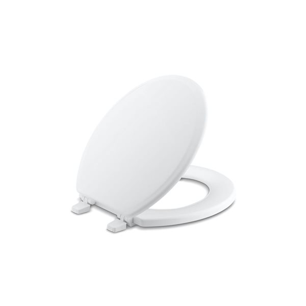 KOHLER Ridgewood White Round Closed Front Toilet Seat