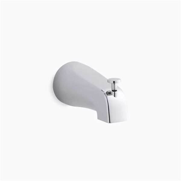 Bec verseur de baignoire KOHLER avec raccord coulissant, chrome poli