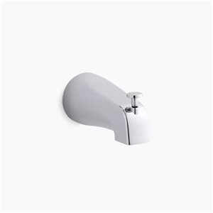 Bec verseur de baignoire KOHLER avec raccord coulissant, chrome poli