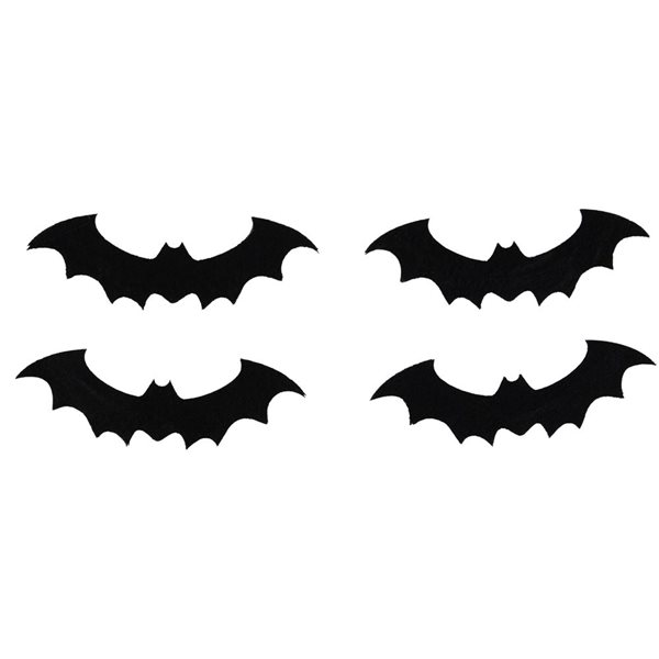 Northlight 12-in Black Halloween Posable Felt Bats - 10/Pack