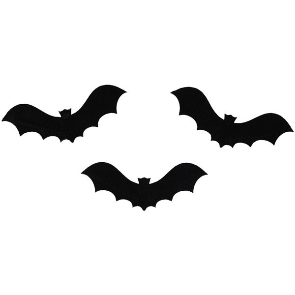 Northlight 12-in Black Halloween Posable Felt Bats - 10/Pack