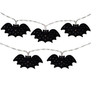 Northlight 4.25-ft Copper Wire Warm White LED Halloween Bat Fairy Lights  - 10/Pack