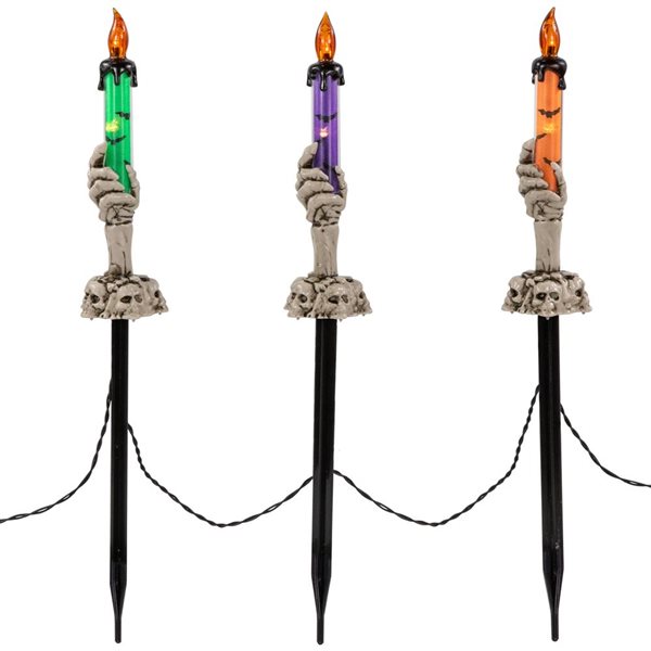 Northlight 8.5-in LED Lighted Skeleton Candle - 6/Pack