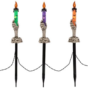 Northlight 8.5-in LED Lighted Skeleton Candle - 6/Pack