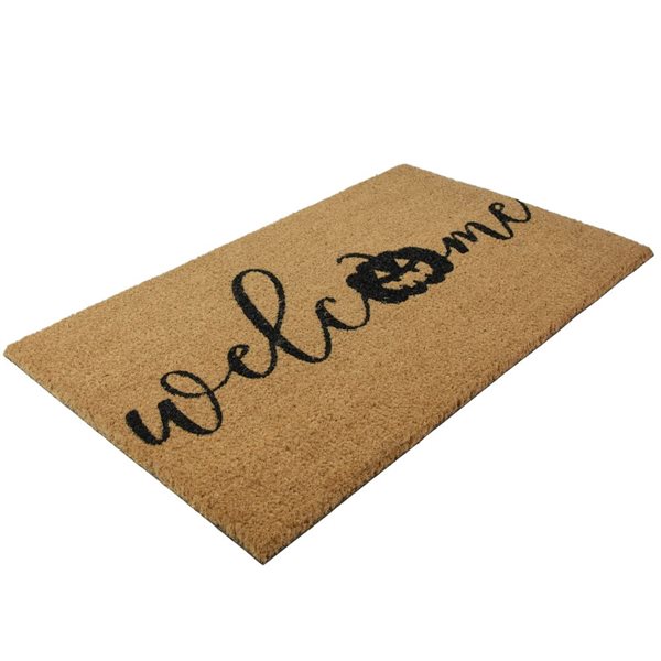 Northlight 18 x 30-in Natural Coir Pumpkin "Welcome" Halloween Doormat