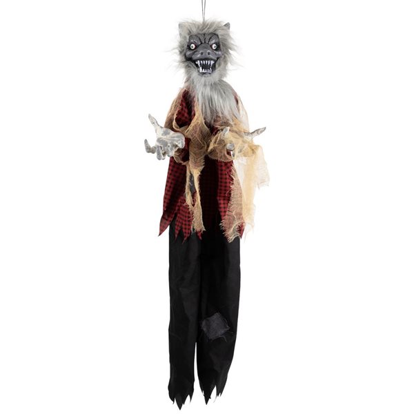 Northlight 4-ft Animated Hanging Werewolf Halloween Decoration