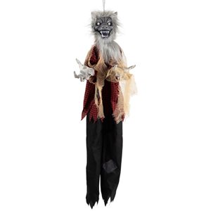 Northlight 4-ft Animated Hanging Werewolf Halloween Decoration