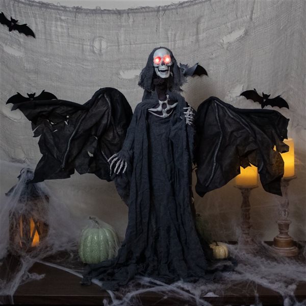Northlight 50-in LED Lighted and Animated Winged Grim Reaper
