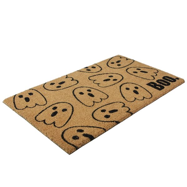 Northlight 18 x 30-in Natural Coir Boo with Ghosts Halloween Doormat