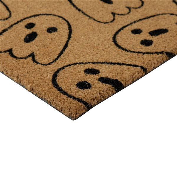 Northlight 18 x 30-in Natural Coir Boo with Ghosts Halloween Doormat