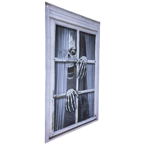 Northlight 46-in Scary Skeleton Fake Window Halloween Decoration