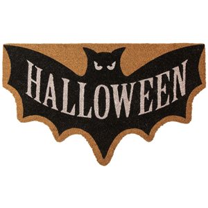 Northlight 18 x 30-in Natural Coir "Halloween" Bat Shaped Doormat