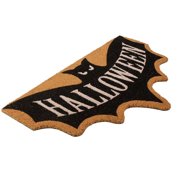 Northlight 18 x 30-in Natural Coir "Halloween" Bat Shaped Doormat