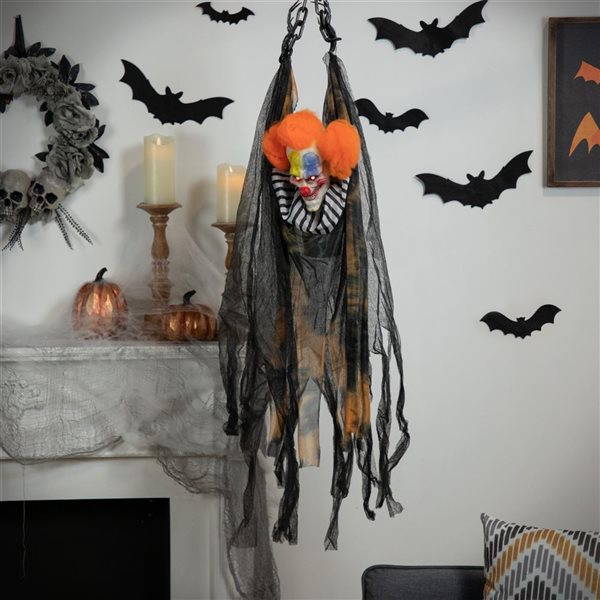 Northlight 46-in Hanging Animated Clown with LED Eyes