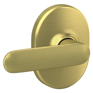 Schlage Davlin Hall/Closet Passage Interior Door Handle Lever with Remsen Trim Rated AAA - Satin Brass