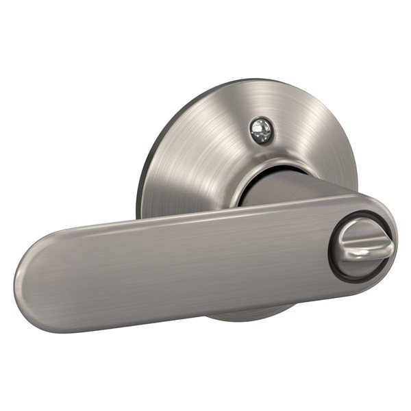 Poignée de porte extérieure bec-de-cane Davlin de Schlage à clé classée AAA, satin nickel