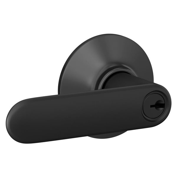 Schlage Davlin Keyed Entry Door Lock Handle Lever Rated AAA - Matte Black