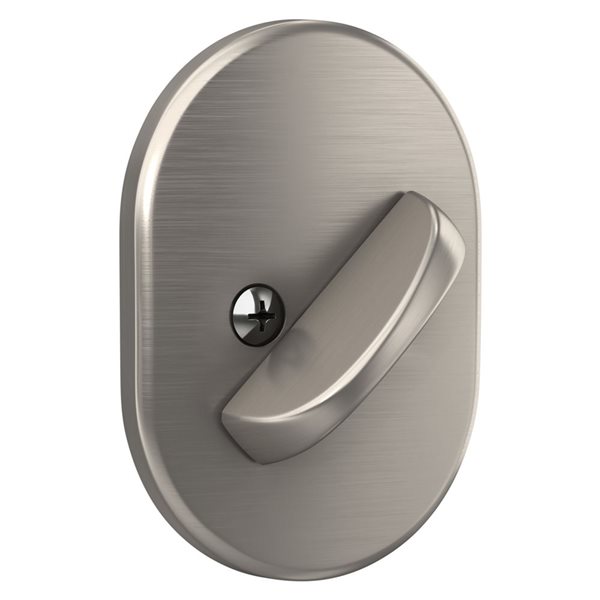 Pêne dormant à barillet simple Schlage pour porte extérieure à garniture Remsen classé AAA, nickel satiné