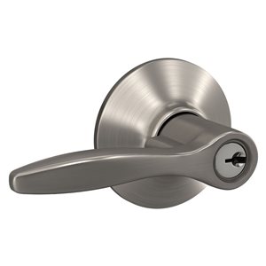 Schlage Delfayo Keyed Entry Door Lock Handle Lever Rated AAA - Satin Nickel