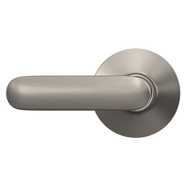 Poignée de porte bec-de-cane Davlin de Schlague pour hall/placard et couloir classée AAA, nickel satiné