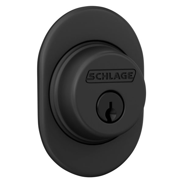 Schlage Remsen Trim Single Cylinder Exterior Door Deadbolt Rated AAA - Matte Black