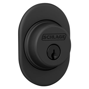 Schlage Remsen Trim Single Cylinder Exterior Door Deadbolt Rated AAA - Matte Black