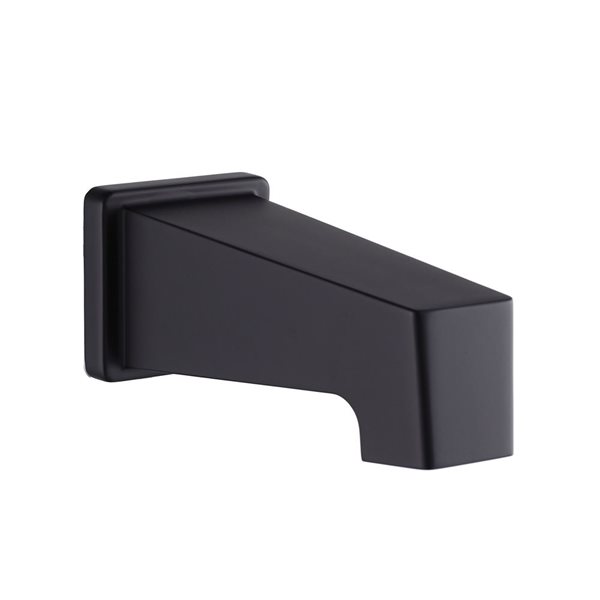 Robinet de bain-douche thermostatique 3 fonctions carré noir akuaplus(MD), tête de douche/douchette sur mât et bec