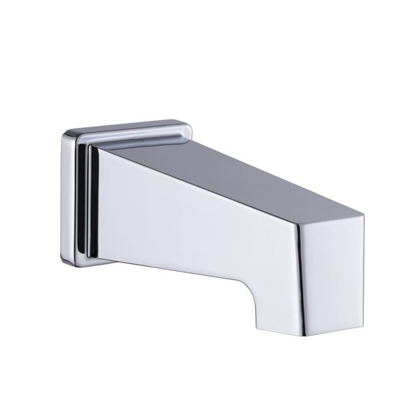 Robinet bain-douche thermostatique 3 voies carré chrome akuaplus(MD), douche à main aimantée/tête de douche rondes, bec