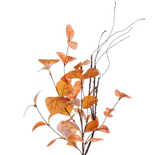 Vickerman 22-in Orange Artificial Leaf Wreath