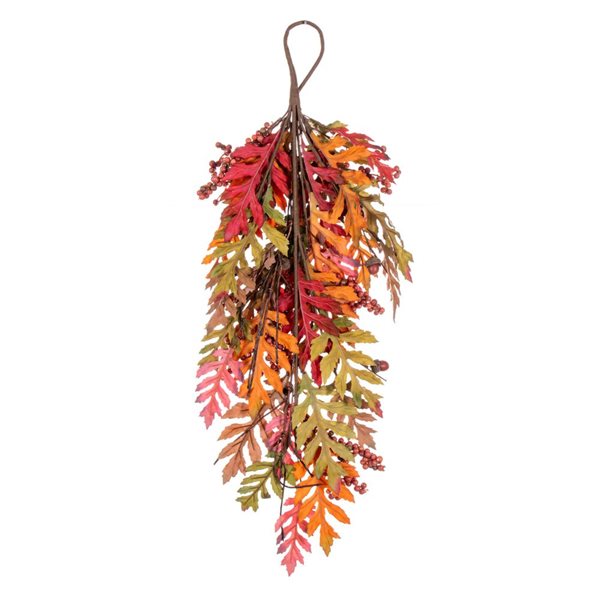 Vickerman 26-in Artificial Oak Leaf, Acorn, Berry Teardrop