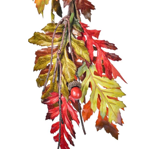 Vickerman 5-ft Artificial Oak Leaf, Acorn, Berry Garland