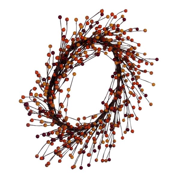 Vickerman 24-in Artificial Orange Berry Wreath