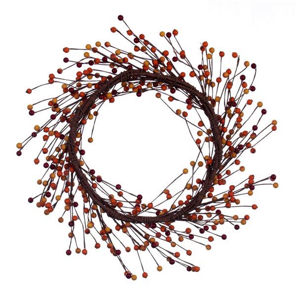 Vickerman 24-in Artificial Orange Berry Wreath