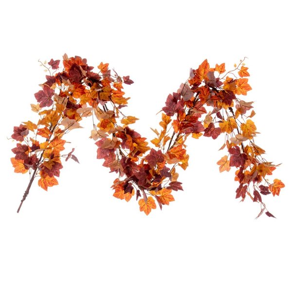 Vickerman 60-in Artificial Orange Fall Maple Leaf Garland
